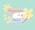 Cute Flower Happiness Quote Facebook Post