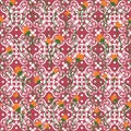 Cute Flower Tile Vector Pattern Seamless