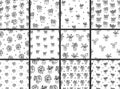 Cute flowerpot. Seamless pattern. Coloring Page