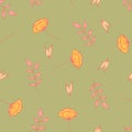 Beautiful wild flowers textile pattern design