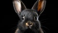 Cute fluffy rabbit, small and furry, looking at camera generated by AI