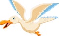 Cute flying duck cartoon