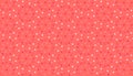 Cute folk romantic seamless pattern with simple flat small polka dots on a coral background