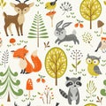 Cute forest pattern Royalty Free Stock Photo