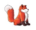 Cute fox cartoon character