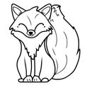 Cute Fox Coloring Pages for Kids - EPS Vector