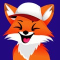 cute fox concept children's illustration vector illustration