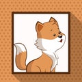 Cute fox frame picture