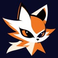 Cute fox head vector illustration. Cute fox head mascot. Generative AI Royalty Free Stock Photo