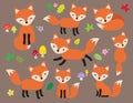 Cute Fox Vector Illustration Royalty Free Stock Photo