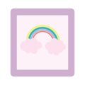 Cute frame rainbow picture decoration