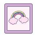 Cute frame rainbow picture decoration