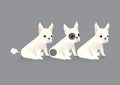 Cute French Bulldog Fart Vector Minimal style in a collection. Royalty Free Stock Photo