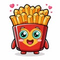 Cute French Fries Character Royalty Free Stock Photo