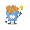 Cute French Fries Mascot Vector Illustration Got Ideas, Designs That Are Suitable For Junk Food Or Fast Food Mascot Royalty Free Stock Photo