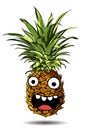 Cute fresh Pineapple cartoon character emotion fun