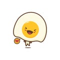 Cute fried egg characters Royalty Free Stock Photo