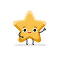 Cute friendly yellow star character