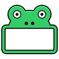 white board frog animal head Royalty Free Stock Photo