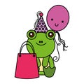 cute frog birthday gift balloon