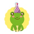 Cute frog birthday party hat