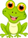 Cute frog cartoon sitting Royalty Free Stock Photo