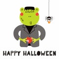 Cute frog in Halloween costume Royalty Free Stock Photo