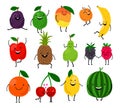 Cute fruit characters for kids