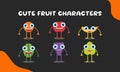 6 Cute fruit characters, suitable for children\'s books or educational content