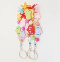 Cute full color key chain with white background