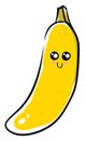 A cute ripen banana vector or color illustration