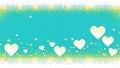 Cute funky hearts banner with copy space Royalty Free Stock Photo