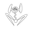 Cute funny alien. Design element, icon on the theme of UFO, space. Doodles vector illustration Royalty Free Stock Photo