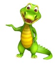 Cute funny Aligator cartoon character