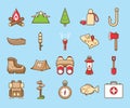 Cute and funny camping icon