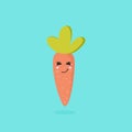 Cute and funny carrot. Happy Easter - Vector