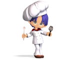 Cute and funny cartoon cook