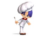 Cute and funny cartoon cook