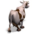 Cute and funny cartoon cow Royalty Free Stock Photo