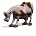 Cute and funny cartoon cow Royalty Free Stock Photo