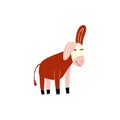 Cute funny cartoon cow character. Strange cow animal illustration Royalty Free Stock Photo