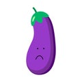 Cute, funny cartoon eggplant character