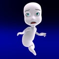 Cute and funny cartoon ghost