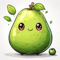 Cute funny cartoon picture of avacado