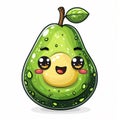 Cute funny cartoon picture of avacado