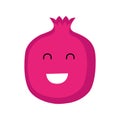 Cute, funny cartoon pomegranate character