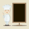 Cute funny chef cook in the cap Royalty Free Stock Photo