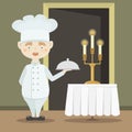 Cute funny chef cook in the cap Royalty Free Stock Photo