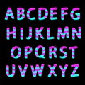 Cute funny childish alphabet. Vector font illustration Royalty Free Stock Photo