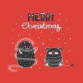 Cute and funny Christmas monsters